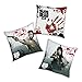 Produktbild The Walking Dead Dekokissen 3-er Set, "Rick, Daryl, Bloody" aus Mirkofaser 40x40 cm