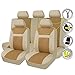 Produktbild FlyingBanner Maschen und Jacquard Universal für Auto Sitzbezüge Mit Seitenairbags (Beige)