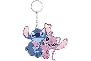 CERDÁ LIFE'S LITTLE MOMENTS Cerdà Disney Lilo et Stitch Porte-clés - Motif Stitch et Angel - Bleu et rose