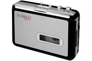 Technaxx Germany Portable Cassette Player with USB, Tape Player, Cassette to MP3 Converter - Rediscover your old audio-cassette tapes on the go with DigiTape DT-01