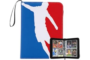 Gobesty, 400 kieszeni, segregator na karty piłkarskie, teczka na karty piłkarskie, segregator na karty kolekcjonerskie, piłka nożna, album na karty do wymiany kart do gier, piłkarskie karty do wymiany z zamkiem błyskawicznym i paskiem na uchwyt