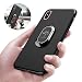 Produktbild Iphone X Hülle mit Metallring, EINFAGOOD 360 Grad rotierenden Iphone 10 Holster für Kfz-Halterung, weiche TPU Hülle Matt und stoßfest, für 5,8 "Iphone X / 10, schwarz