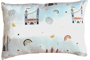 T&T TIM & TAM MANE by TIM & TAM Toddler & Children SATIN Pillowcase helps protect delicate HAIR & SKIN from Knotty dry hair and ECZEMA size: 60x40cm (Castle)