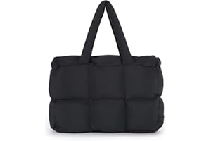 Jywmsc Puffer-Tragetasche für Damen, Große, Gesteppte, Gepolsterte Handtaschen, Leichte Schultertaschen für Reisen, Fitnessstudio, Einkaufen, Arbeit
