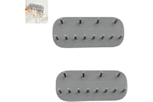 BOBOZHONG Halskettenaufhänger,2 Stück Halskettenhalter Wandmontage Selbstklebender Halskette Kleiderbügel Schmuckhalter für Wand,Aufbewahrung Schmuck Organizer Geschenk für Mädchen Frauen,Grau