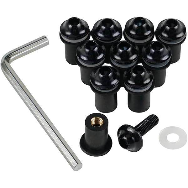Boulon De Selle Moto En Aluminium Noir - Pour Harley Davidson Dyna, Fat Boy, Street Glide - Anti-Dérapant