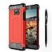Produktbild Samsung Galaxy Note 7 Hülle, Alfort 2 in 1 Schutzhülle Hart PC + TPU Case Cover Telefon Kasten Vollschutz für Samsung Galaxy Note 7 Smartphone für Zu Fuß / Bergsteiger / Radfahren / Kletterei, etc ( Rot ) + Schwarz Stylus Pen