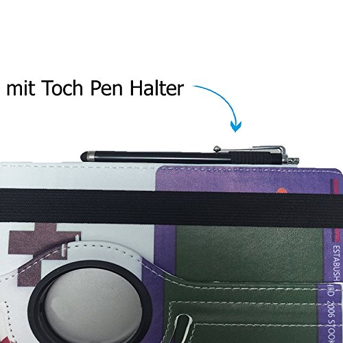 Tablet Tasche für Samsung Galaxy Tab S2 SM-T813 WiFi Schutz Hülle Etui Case + Touch Pen – 9.7 Zoll Game Boy 360° - 7