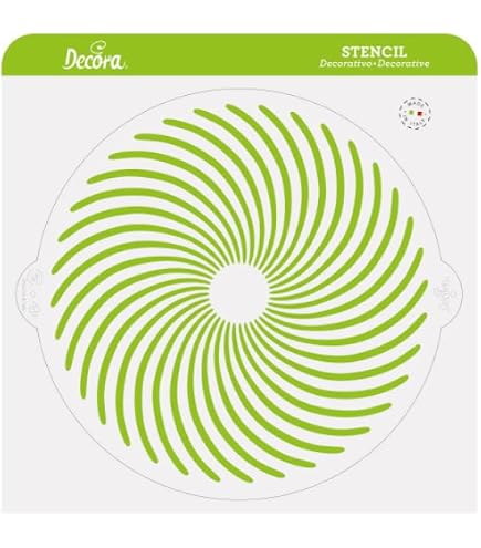 Decora Pochoir Marguerites Ø 25 Cm – Pochoir Gâteau Réutilisable En Plastique Alimentaire, Idéal Glace Royale, Sucre Poudre, Aérographe – Fabriqué En Italie