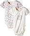 Pumpkin Patch Baby-Girls 2 Pack Floral Bodysuit, Off-White (Vanilla), 3-6 Months