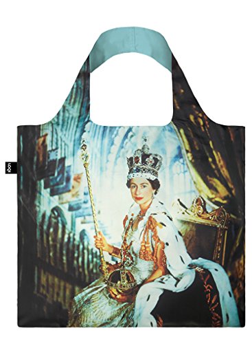 CECIL BEATON Queen Elizabeth II Bag: Gewicht 55 g, Größe 50 x 42 cm, Zip-Etui 11 x 11.5 cm, handle 27 cm, water resistant, made of polyester, OEKO-TEX certified, can carry up to 20 kg