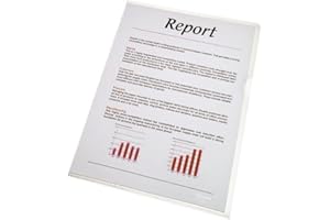 Esselte Quality Folder, Pack of 100, Holds up to 40 A4 sheets, Transparent, 75 Micron PP Material, 54810