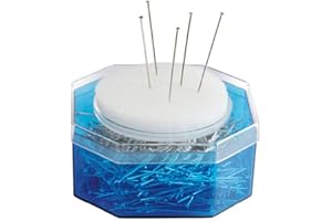 Haberdashery Online - Caja de Alfileres Nº6, 50 Gramos, Alfileres de Cabeza, Ideal para Proyectos de Costura y Manualidades, Resistente y Preciso - Ref. 4080, Color: Plata