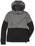  Nike G NK Hoodie PO Therma GX Sudadera, Niñas, Gris (Carbon Heather Black), S
