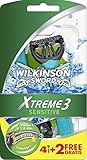 lamette a tre lame per la rasatura di pelli sensibili- confezione da 4 lamette + 2 in omaggio extreme 3 sensitive