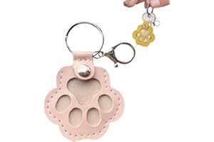 CTDWNT Hundehaar-Sammler, Schlüsselanhänger, Erinnerungsbox, Haustier-Memory-Sammler, Tierhaar-Andenken, Haustier-Fell-Andenken, Schlüsselanhänger zum Sammeln von Haaren mit Druckknopf