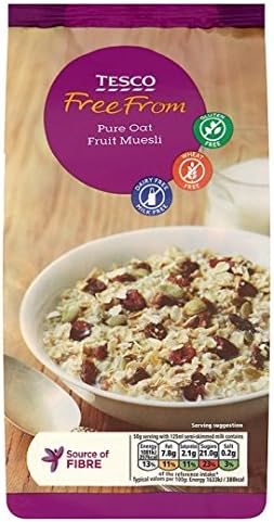 Gluten free pure oat fruit muesli porridge (Tesco free from range) (Pack of 4)