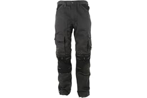 Apache Workwear Men's Site Trousers | APKHT Polycotton Holster Trouser | Grey/Black 30W x 31L | Cordura Side Cargo Pocket | Low Rise Comfort Waist | Reinforced Hem Knee Pad and Phone Pocket
