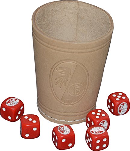 Preisvergleich Produktbild Teepe 26700 - SC Freiburg Würfelbecher und 6 Würfel