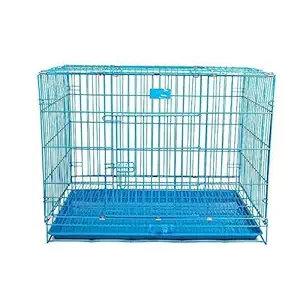 PSK PET MART Products 36-inch Metal Dog Cage (Blue, Large)