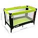 iSafe Rest & Play Luxury Travel Cot/Playpen - MoonStone (Black/Grey) 120 cm x 60 cm