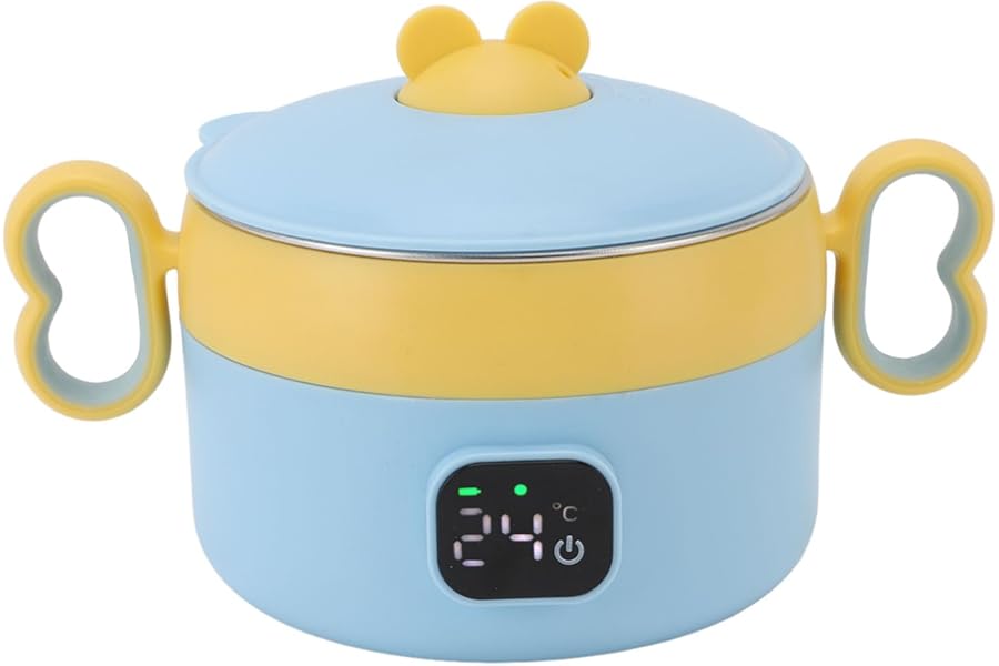 Ejoyous Electric Heating Rapid Food Warmer Bowl with Premium Stainless Steel Construction, Intelligent Constant Temperature, Anti-scald Design, Long-lasting Performance, USB Rechargeable