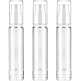 Cretty-Meet 3pcs Empty Airless Pump Bottle Refillable Clear Travel Lotion Pump Containers Vacuum Cosmetic Container Vacuum Press Pump Bottles for DIY Foundation, Gel, Essence, Moisturiser (10Ml)