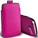 Produktbild C63 ® – Sony Xperia Miro Premium Soft PU Leder Pull Tab Flip Case Cover Tasche – Hot Pink