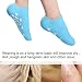 Produktbild Happon 2 Paar Feuchtigkeitsspendende Gel-Socken mit Spa-Qualität Gel für Feuchtigkeitsspendende Vitamin E und Öl Infundiert Helfende Reparatur Trockene Gebrochene Haut und Füllungen Füße (BLAU+PINK)