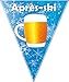 Produktbild Confettery - Motto-Party Deko-Girlande Apres Ski, Bierglas Fahne, Länge 5 m, Mehrfarbig