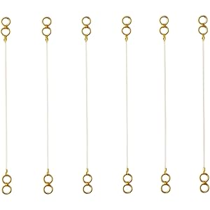 Accessher Gold Plated Invisible Transparent Stretchable Flexible and Adjustable Lightweighted Elastic Heavy Earrings Support Ear Chains for Women and Girls (Pack of 6)