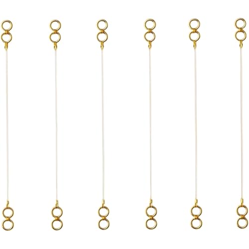 Accessher Gold Plated Invisible Transparent Stretchable Flexible and Adjustable Lightweighted Elastic Heavy Earrings Support Ear Chains for Women and Girls (Pack of 6)