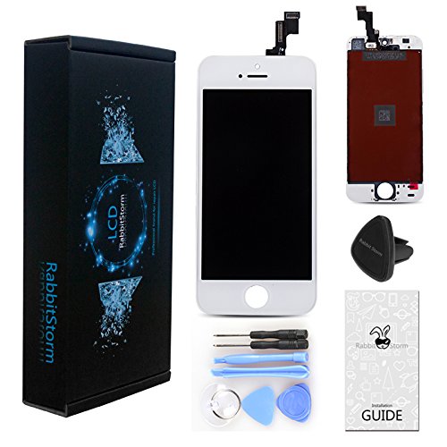Rabbitstorm para iPhone 5S Blanco Digitalizador de pantalla t ctil y pantalla LCD de repuesto de montaje con kit de herramientas reviews Rabbitstorm para iPhone 5S Blanco Digitalizador de pantalla t ctil y pantalla LCD de repuesto de montaje con kit de herramientas