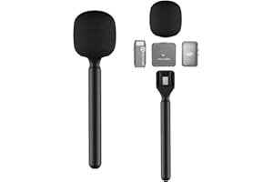 KIMYOAEE Support magnétique pour DJI Mic Mini/1/2/Rode Wireless GO II Poignée Magnétique Interview Lavalier Sans Fil Microphone Adaptateur Support Portable pour Hollyland Lark M1/C1/150/Synco G1/A2