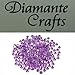 300 x 4mm Lilac Round Diamante Loose Flat Back Rhinestone Gems created exclusively for Diamante Crafts