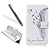 Produktbild Huawei Mate 9 Hülle,Huawei Mate 9 Case,Leeook Elegant Stylish Cool Weiß Blau Feder Vogel Muster Entwurf PU Lederhülle Flip Hülle im Bookstyle Cover Schale Slim Fit Soft Silikon Magnetverschluss Schutzhülle PU Leder Hülle Flip Wallet Case Kunstleder Tasche Cover mit Standfunktion und Kartenfächer Tasche Wallet Case für Huawei Mate 9 + 1 x Schwarze Eingabestift-White Blue Feather Bird