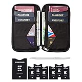 DISEÑADO PARA VIAJAR SEGURO - Este porta pasaporte RFID es indispensable en aeropuertos, lugares concurridos, autobuses, trenes, eventos deportivos y festivales. Mantén todo en un único lugar.