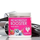 Pre Workout Booster Fitness | Trainingsbooster für Frauen mit L-Arginin, Kreatin, L-Tyrosin, Beta-Alanin und Koffein von WOMEN'S BEST | 300g Pulver vegan CRAZY FRUITS - 