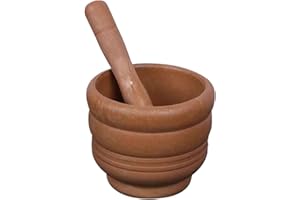 JIEBWCHA Mortar And Pestle Set, 11.4/17cm Wooden Pestle And Mortar Set, Guacamole Bowls Garlic Masher, Handmade, For Muddling And Grinding Spices
