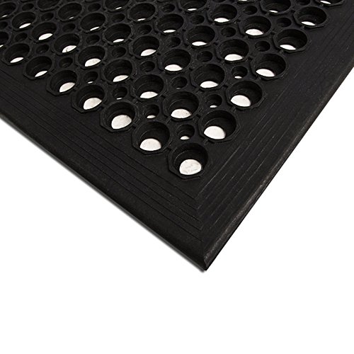 Preisvergleich Produktbild Arbeitsplatzmatte SBR / NBR Gummi / Ringgummimatte mit Anlaufschräge / rutschhemmende und stoßarbsorbierende Gummimatte / Matte in verschiedenen Größen (90x150 cm)