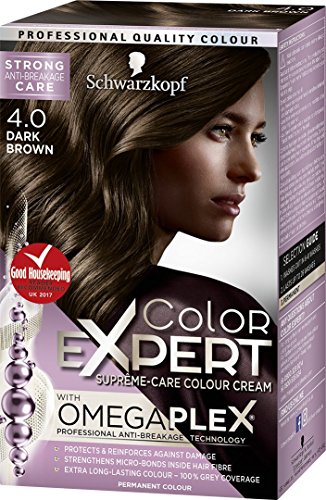 Schwarzkopf Color Expert Omegaplex Hair Dye, 4-0 Dark Brown