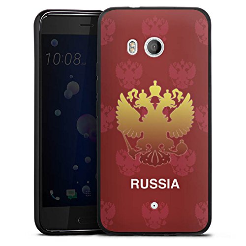 HTC U 11 Silikon Hülle Case Schutzhülle Russland EM Trikot Fußball Europameisterschaft