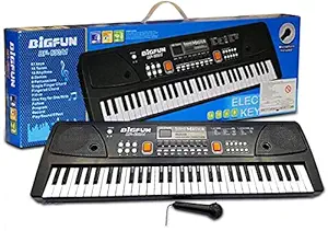 SANTALON Kids Piano Portable Keyboard, Piano for Kids with Microphone Portable Electronic Keyboards for Beginners 61 Keys Musical Toys Piano for Girls Boys Ages 3-15