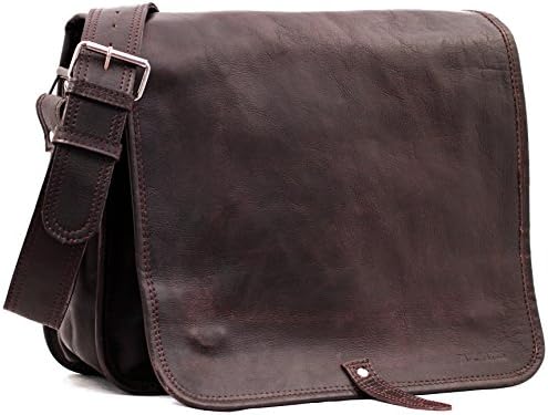 Messenger (L) INDUS Vintage Leather Bag Shoulder Bag Unisex (A4) PAUL MARIUS Vintage & retro