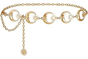 NOKDAL Chaîne Ceinture Femme Or Chaîne de Taille en Métal Multicouche Chaîne de ventre Chaîne de Corps Réglable Ceinture Fine Mode Rétro Bijoux de Corps Chaîne Ceinture pour Robe Pantalon