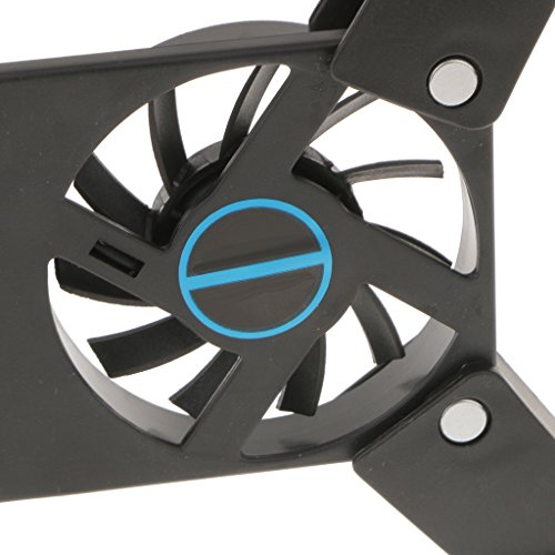 Gazechimp Faltbar USB Kühlventilator mit 2-Lüfter Laptop Notebook PC Kühlerlüfter - 6