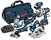 Price comparison product image Bosch Professional 18 V Heavy Duty Power Tool Kit and Bag (3 x 4.0 Ah Lithium-Ion CoolPack Batteries) - 6-Piece