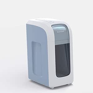 Bonsaii 4D14 Aktenvernichter, bis zu 5 Blatt, Mikroschnitt (Sicherheitsstufe P-5), Hochleistungsmotor, geeignet für Datenschutz nach Verordnung (DSGVO 2018), weiß/silber