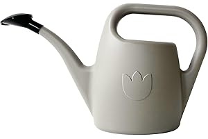 PLASTIA Regadera Pequeña con Alcachofa para Plantas de Interior 2 L – Regadera Plantas con Pico Largo para Riego Fácil – Regaderas Jardín de Plástico, Topo