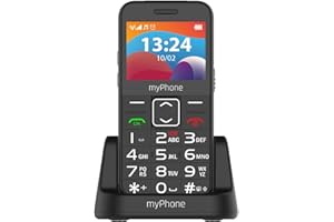 MP MYPHONE myPhone Halo 3 LTE wytrzymały telefon komórkowy dla seniorów ze stacją ładującą, duży akumulator 1400 mAh, przycisk SOS i latarka